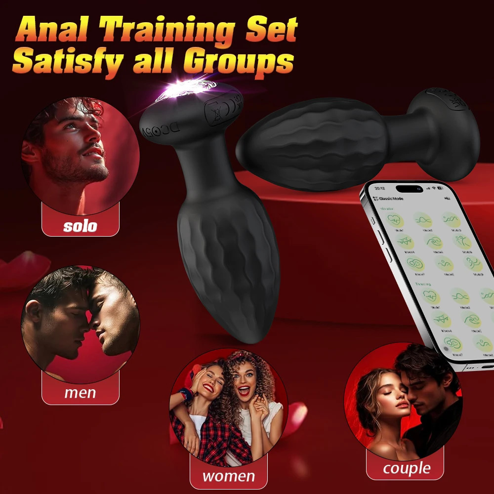 APP Control Vibrating LED Butt Plug Anal Plug for Women Men Anal Vibrator Prostate Massager Adult Goods Sex Toy for Couples 250603