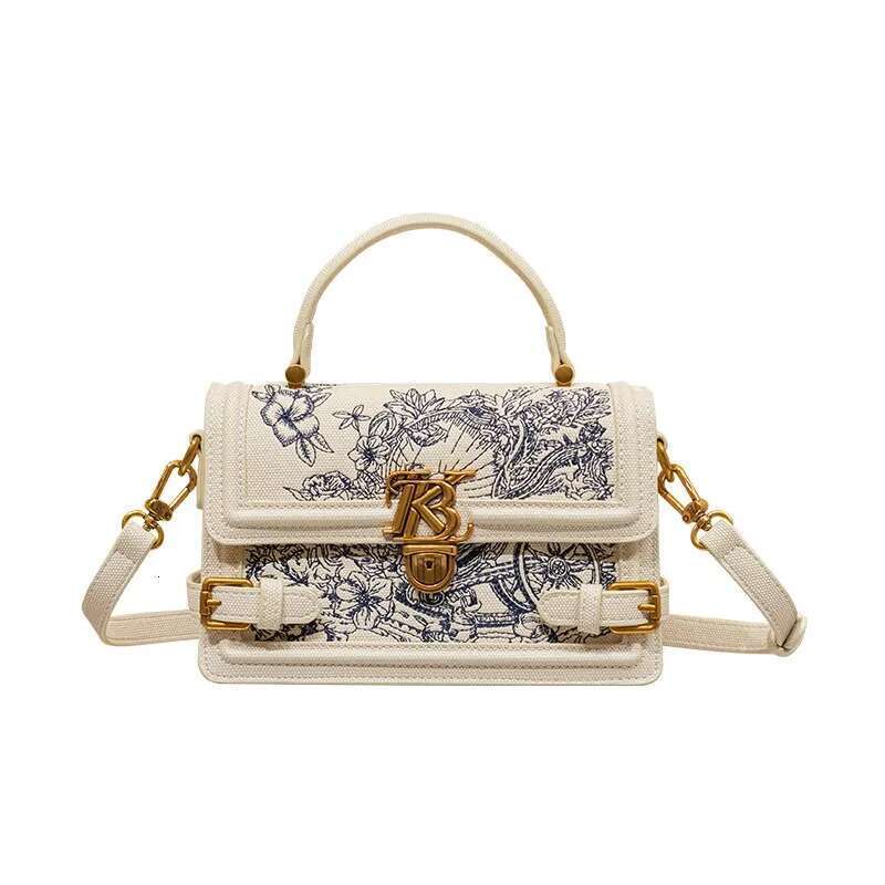 Women's handbag, women's new high-end texture summer designer single shoulder crossbody embroidered square bag