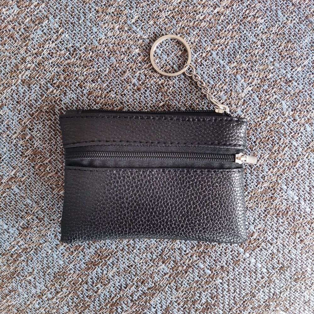 New Soft Leather Men's and Women's Card Holder Fashion Trend Keychain Pendant Mini Gift Storage Bag Coin Purse