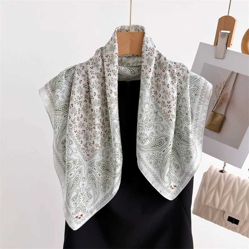 68cm Pellis Cashew Print Scarf Womens Spring and Summer New Imitation Silk Scarf Fashion Versatile Headscarf Shawl W250602