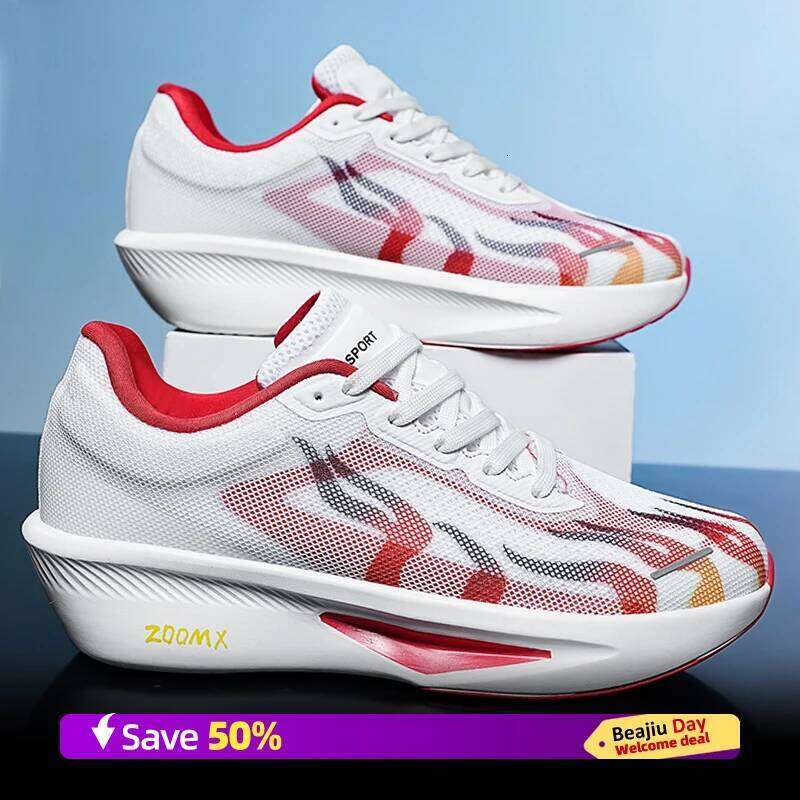 Men Running Marathon Breathable Outdoor Sports Shoes Lightweight Sneakers Comfortable Athletic Training Footwear Size47