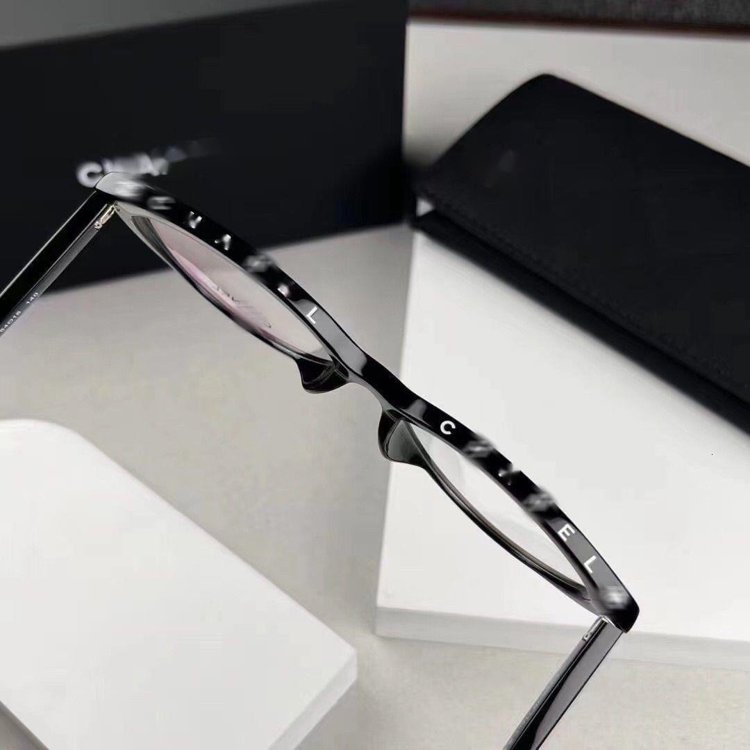 Designer Cc Sunglasses Woman Luxury 3393 No-Makeup Glasses Black Frame Myopia Customizable Prescription Blue Light