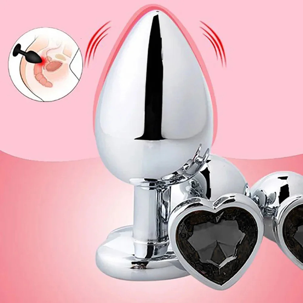 3PCS SML Metal Anal Plug Butt Plug Sex Toy Butt Toy for Women Men Couples Gay Adult Game Masturbator Anal Diamond Sex Shop 250603