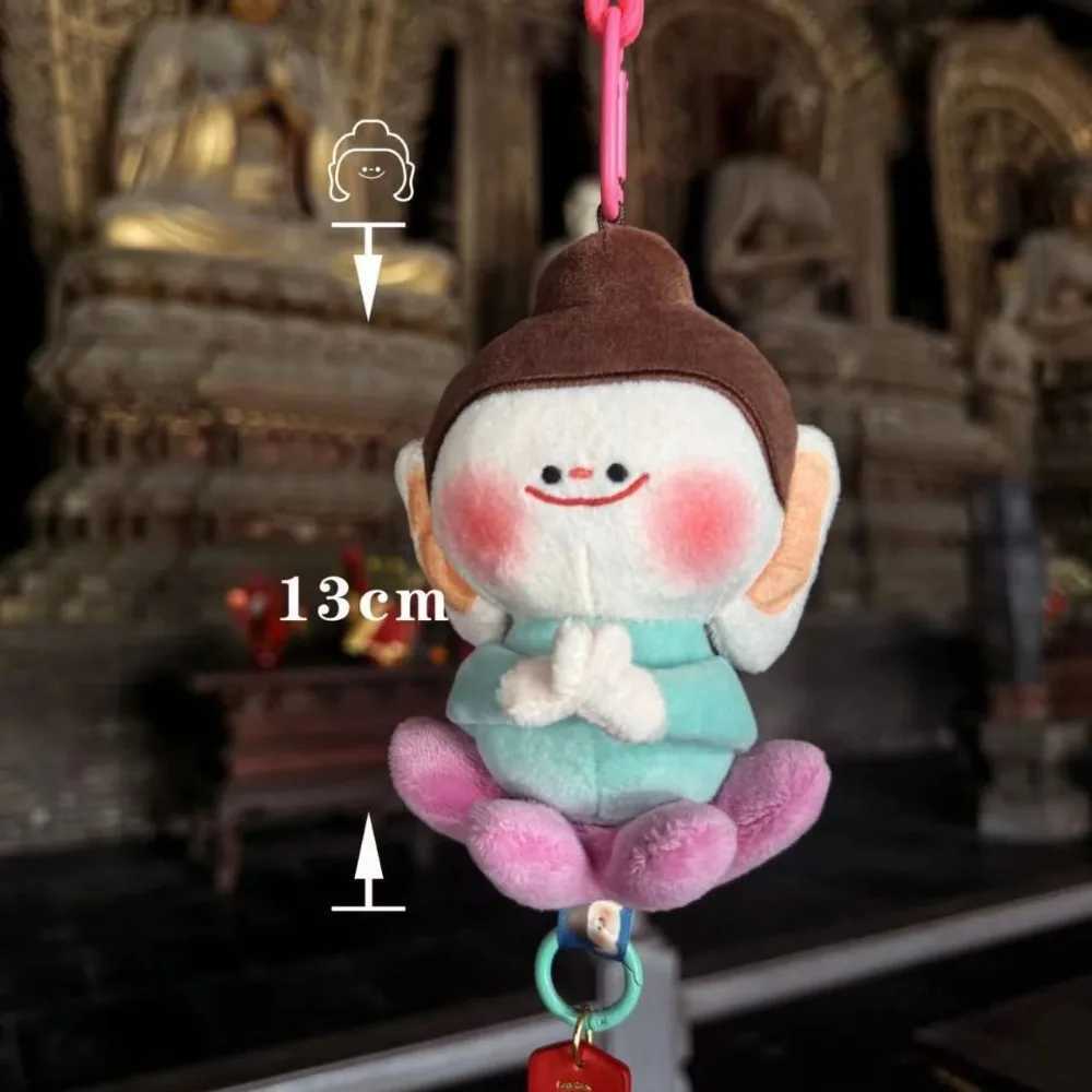 Fashion Cartoon Stuffed Plush Keychain Pendant Gifts Toys Bag Decor Buddha Doll Toy Key Rings Hanging Ornaments XJ250602