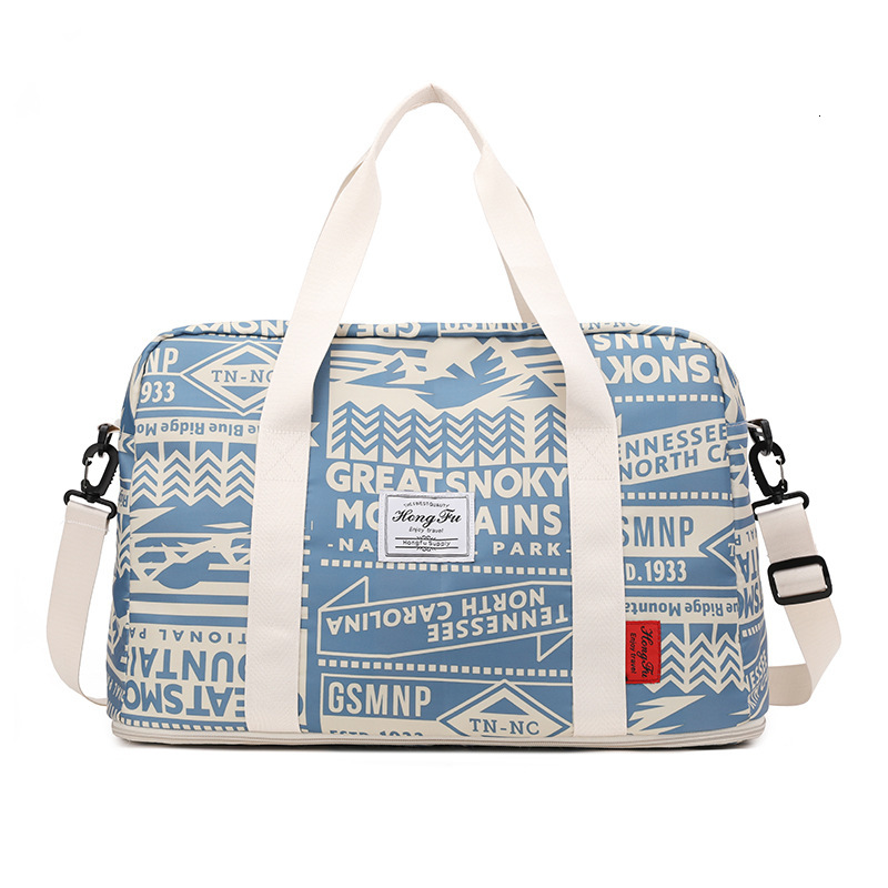 New Tie-Dye Print Gym Large Capacity Dry Wet Separation Sports Training Yoga Short Trip Travel Tote Bag