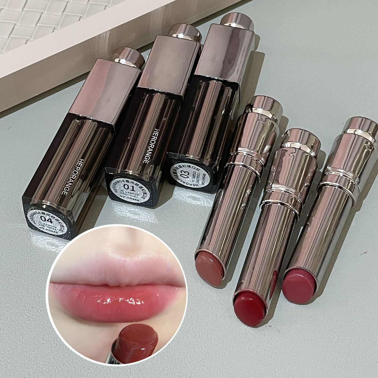 HERORANGE Soft Whisper Mirage Lipstick Clear Moisturizing Watery Mirror Lips