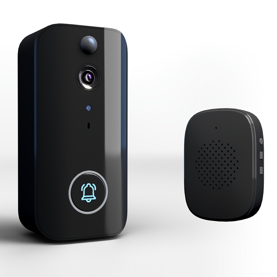 Smart Wireless Doorbell Visual-WiFi Door Doorbell Camera, Night Vision, Voice Changer, Photo&Video, Way Audio