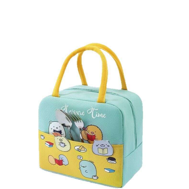 Portable Student Children's Meal Box Aluminum Foil Lunch Insulated Cooler Bag