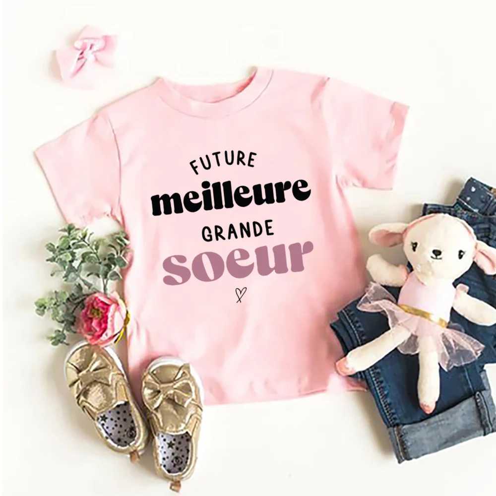 Future Big Sister Big Brother Friend Print Shirt Baby Announcement T-shirt Boys Girls Short Sleeve Shirts Kids Summer Tee Tops T250603