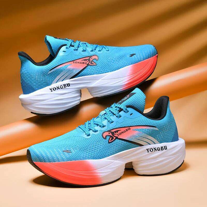 Marathon Air Cushion Carbon Plate Sports Run ning Shoes Men Breathable Lightweight Women Comfortable Nonskid Spec iality Sneakers