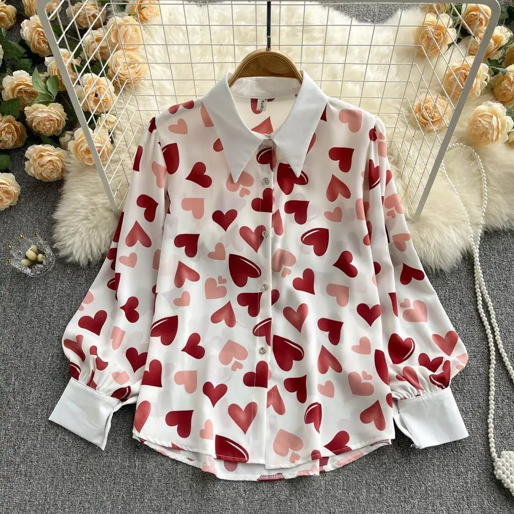Summer Womens Shirts White Chiffon And Pretty Blouses High Quality Casual Crop Top Satin Shirt Woman Long Sleeve 250603