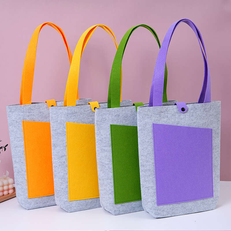 Dragon Boat Festival Zongzi 2025 New Year of the Snake Simple Felt Tote Bag for Corporate Advertising Promotion