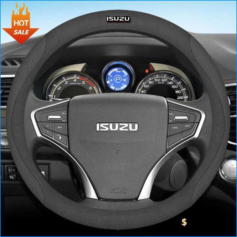 Leather Car Steering Wheel Cover for Isuzu D-MAX 2012 - 2024 MU-X 2012 - 2024 DMax MUX 2012 - 2024 Auto Interior Accessories R250603