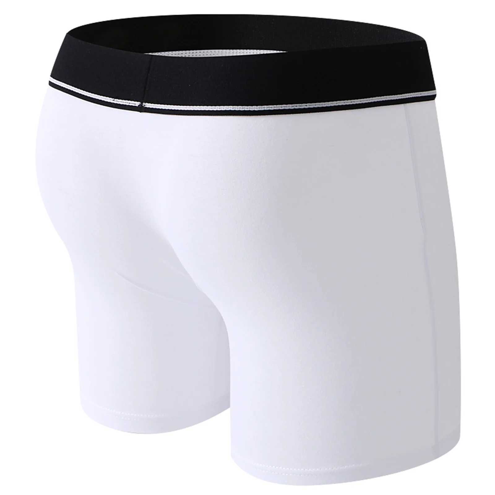 Cock Ring Men Sexy Penis Hole Boxers Cockring Man Shorts Underwear Cotton Panties Open Pouch Underpants Long Boxershorts W250603