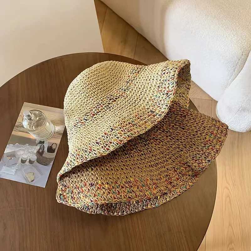 Summer Hats For Women Sun Hat Boho-chic Straw Hat Sunshade Breathable Wide Brimmed Sunscreen Foldable Beach Accessories Sunhat W250602