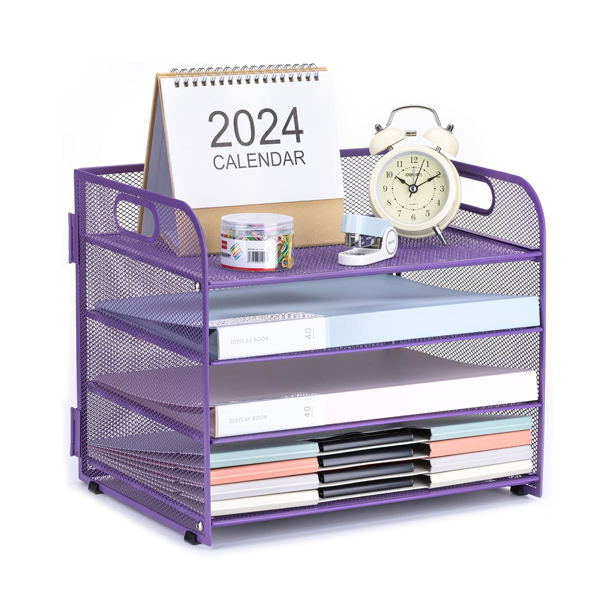 Compact 4-Tier Bookshelf for Home & Office Use