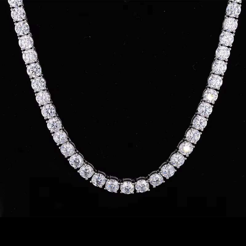 Hot Sale Men Women Moissanite Diamond Necklace 3mm-6mm 925 silver Tennis Chain
