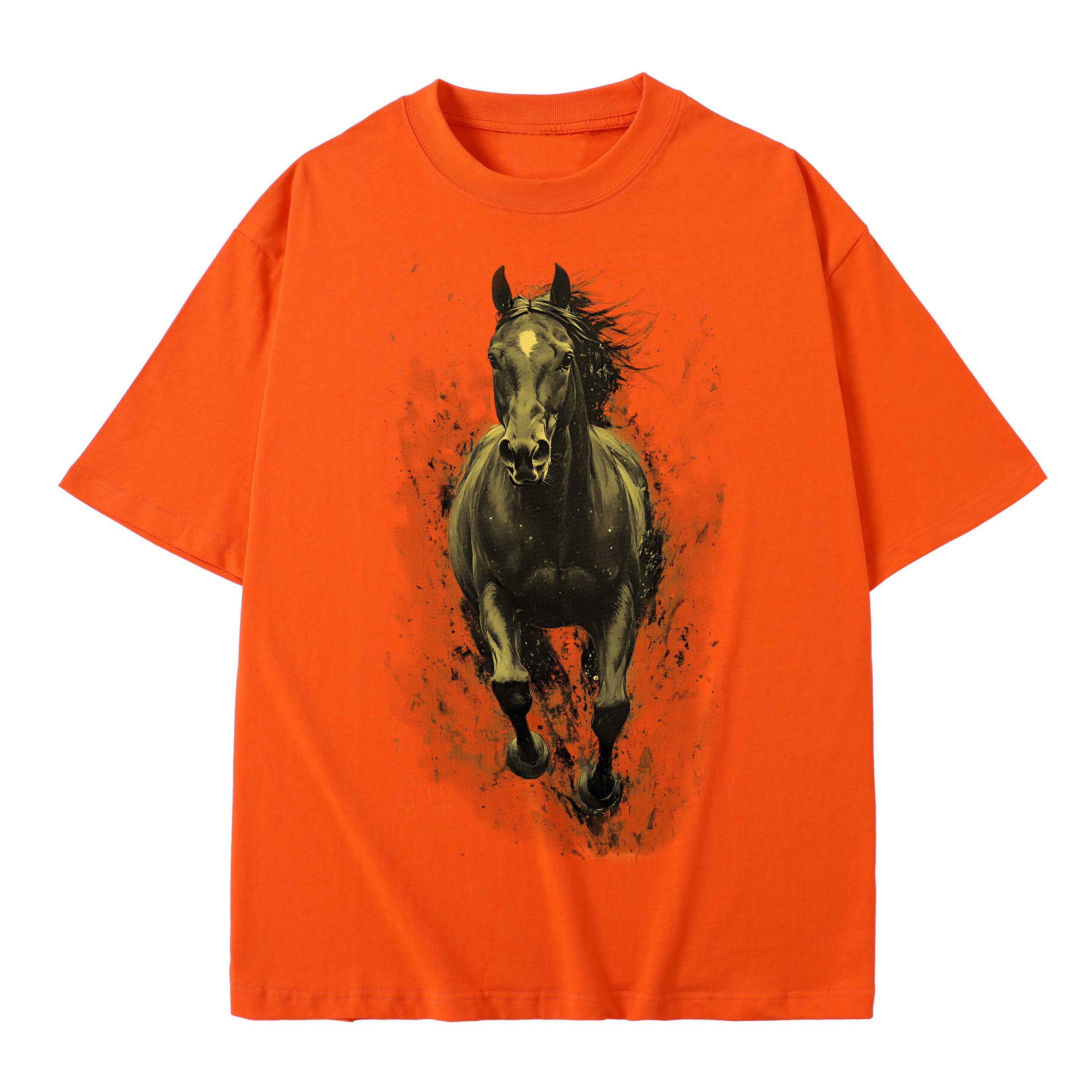 T-shirt men's top designer cotton T-shirt Golden warhorse short sleeved clothing high-quality fashionable T-shirt BROADTRUE
