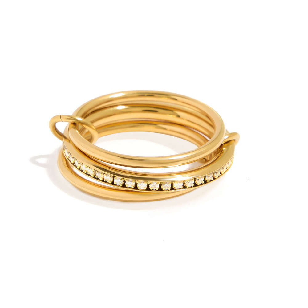 jedding luxury multilayer titanium stainless steel stacking rings for men