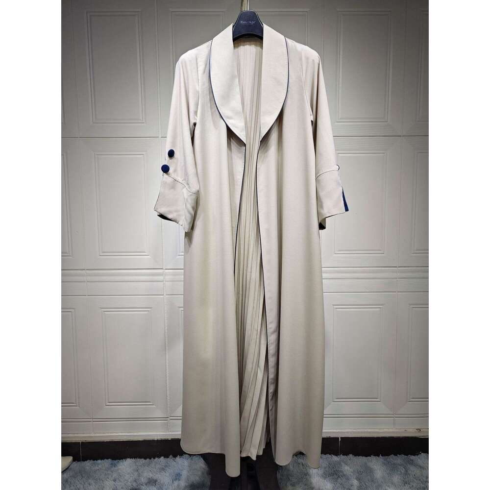 Mq081 Abaya Cardigan Long Women's Dress Autumn Winter Dubai Elegant Robe B5