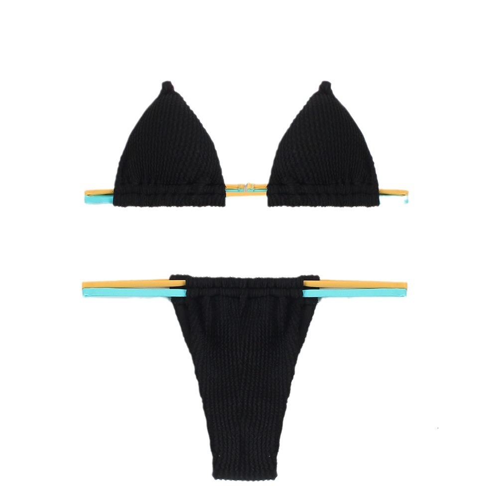 Outdoor Summer Beach Sexy Womenfree Shipping 2025 New Designer Shoes 2025 Women's Swimsuit Triangle Bag Suspender Plain Color Fashionable And Sex