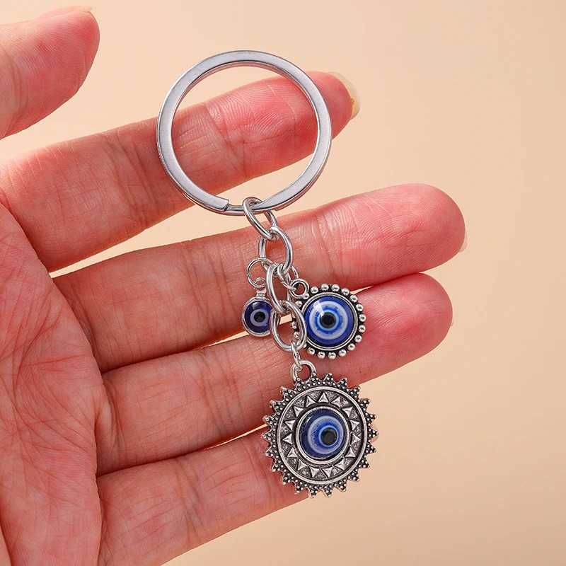 Fashion Metal Evil Eye Keychain for Car Key Women Men Handbag Pendant Keyring Accessories DIY Jewelry Gifts XJ250602