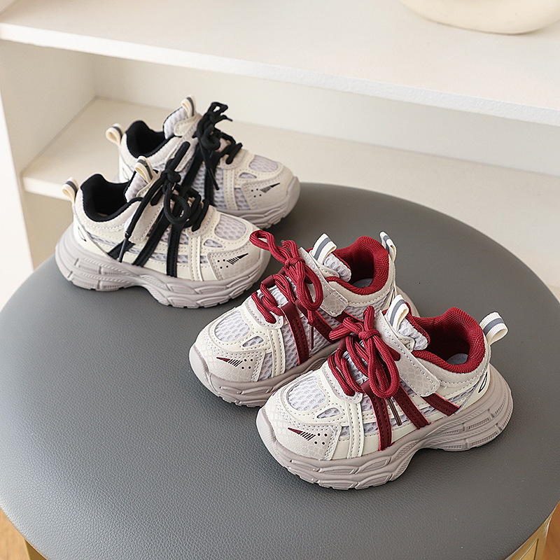 Ddmyshoesvip children's shoes Korean Style Trendy Student Fashion Versatile Casual Hollow Mesh Sneakers Spring Boys And Girls Dad Shoes