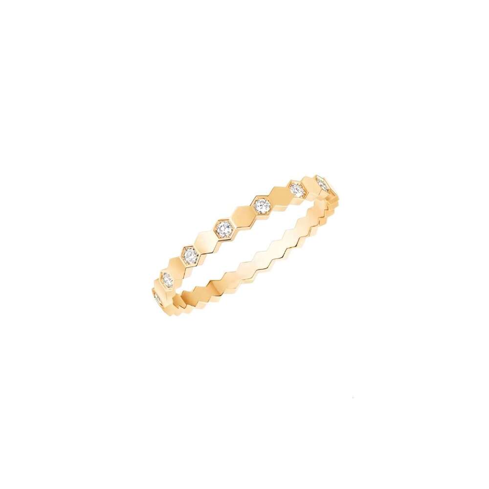 Honeycomb Ring Shangjia High Wide Narrow Version Female CNC Rose Gold TikTok Live Broadcast Wholesale