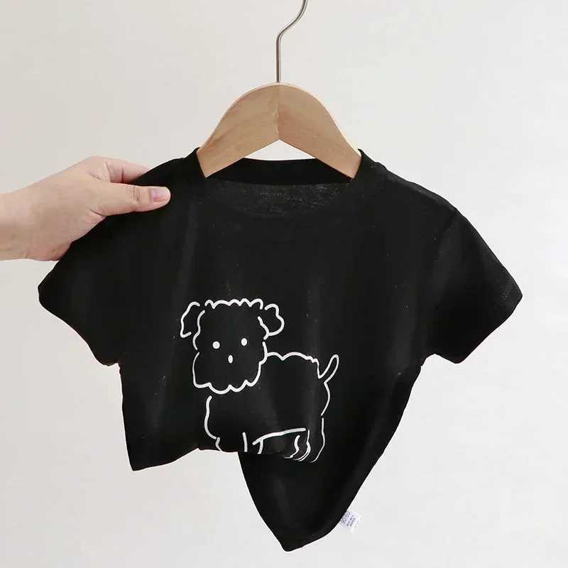 Baby Tops Cotton Printing Short Sleeve Kids Girls Boys Breathable Casual T-shirts Fashion Girl Tops Infant Clothing T250603