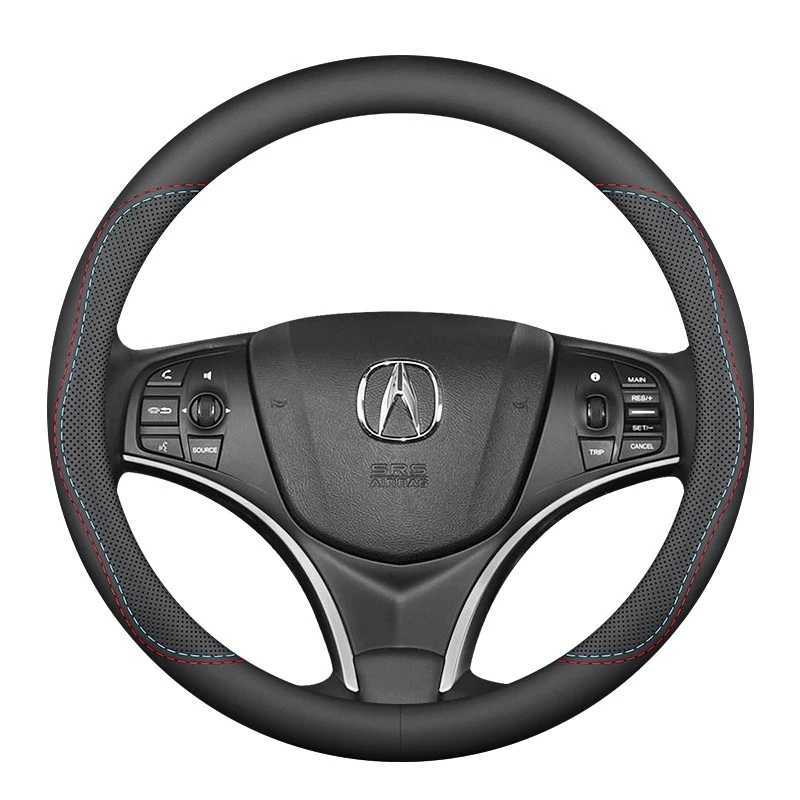 Car Leather Steering Wheel Cover for Acura NSX RDX RLX Integra ADX TL ZDX ILX MDX Type S A-Spec SH-AWD GT Auto Accessories R250603