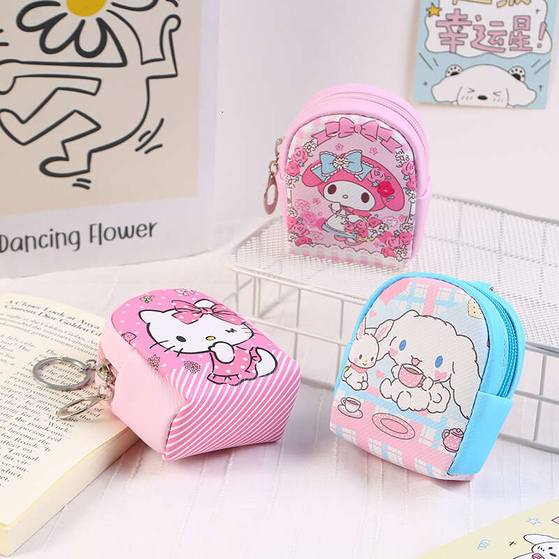 Cute Small Coin Purse Ins Style, Hangable on Backpack, Cartoon Creative Design, Mini Earphone Key Storage Bag