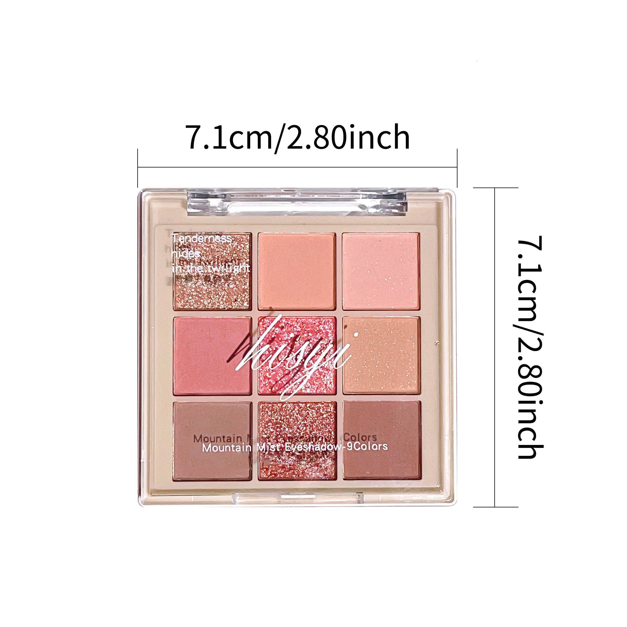 Nine-color shadow palette, matte pearlescent powder hot tone, charming eye makeup, easy to deal with various ocns.