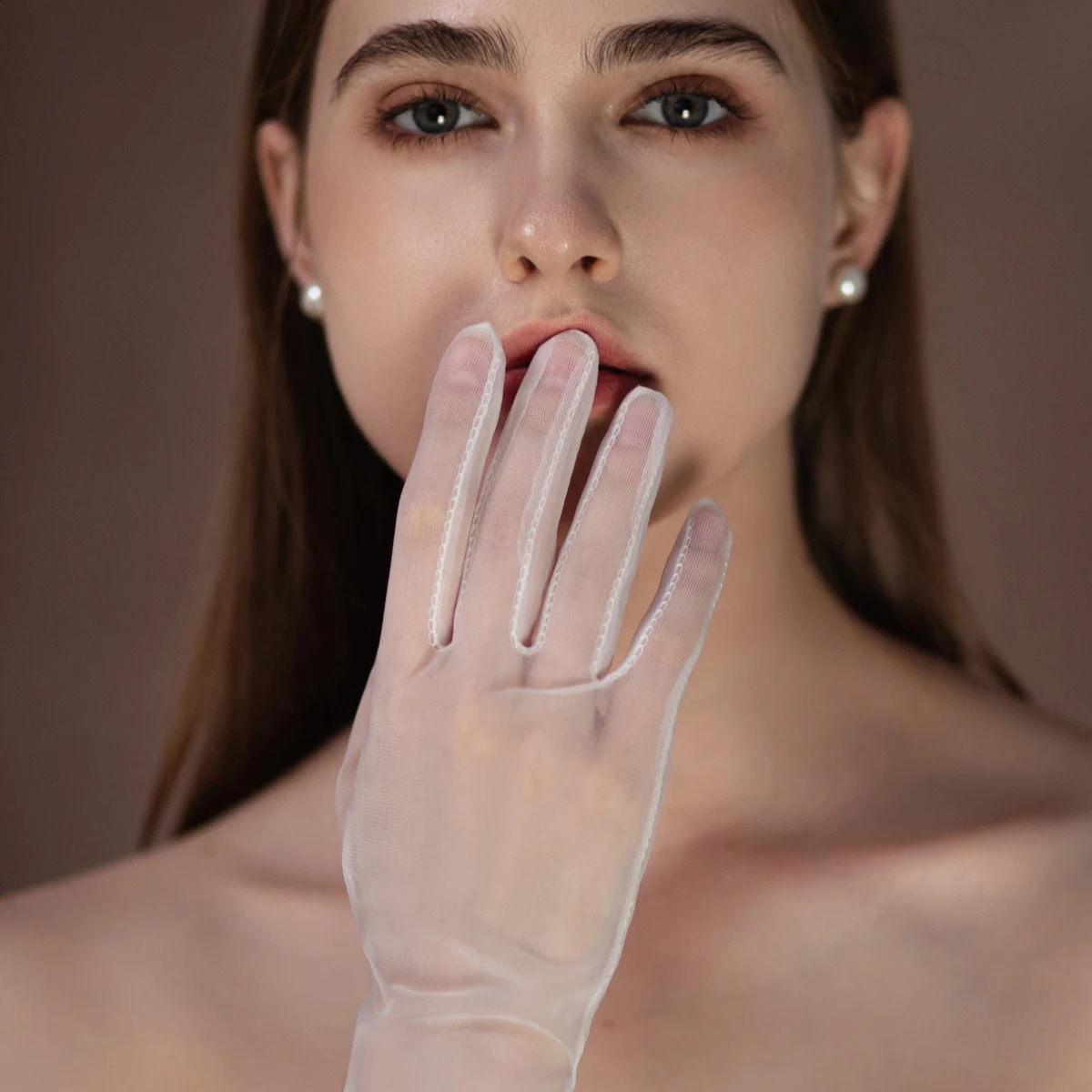WG099 Elegant Wedding Bridal Gloves Soft Tulle White Long Brides Bridesmaid Gloves for Women Pageant Perform Prom Parties 250530