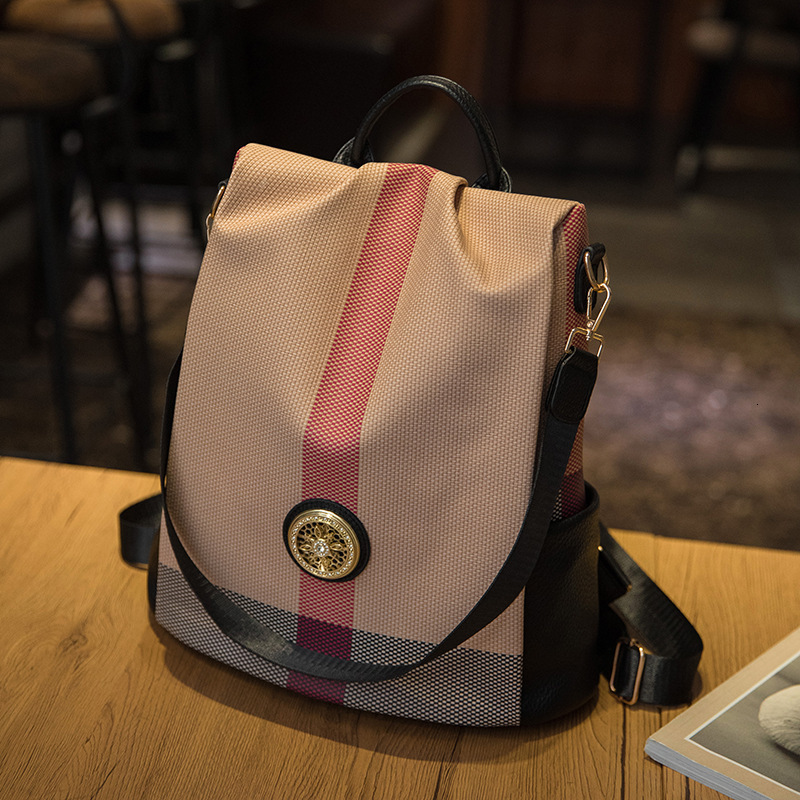 Free Shipping 2025 New Retro Backpack For Women Fashion Casual Travel Designer Bag Backpack Simple Versatile Outdoors High-end Women's Backpack