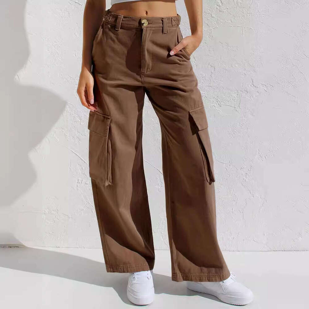 Multi-Pocket Cargo Jeans For Women B5