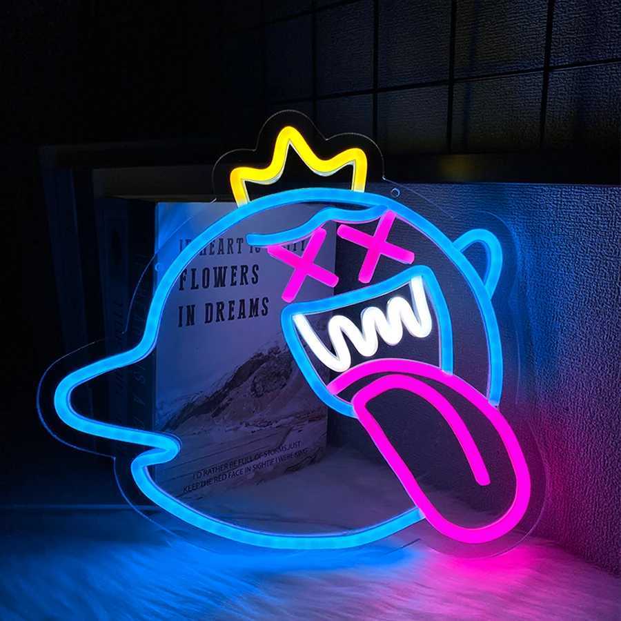 Ghost Led Neon Sign Retro Arcade Wall Aesthetic Operation Light Usb Powered Used For Bar Club Game Room Family Party Decor XJ250602
