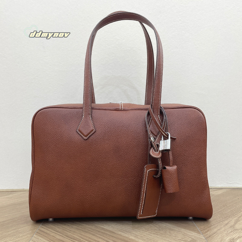 2024 New TC Victoria Genuine Leather Women's Boston Commuter Large Capacity Shoulder Bag Handbag ddmynov