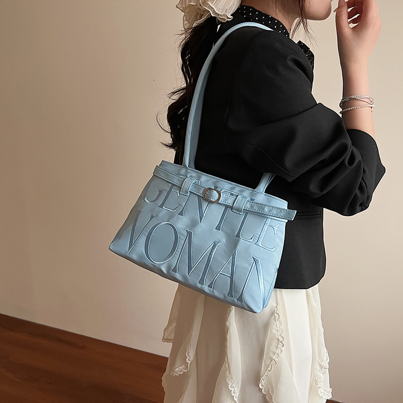 designer casual bag Fashion Niche Design Letter Handbag Underarm Bag for Women 2025 New Versatile Retro Embroidered Shoulder Bag