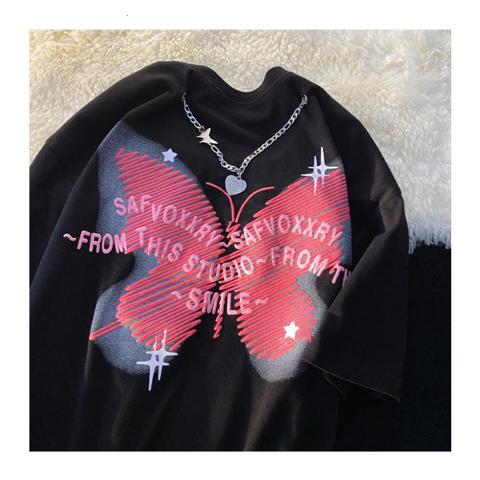 women's wear Women's Loose Fit Short Sleeve T-Shirt Spring Summer New Trendy Brand Printed Fashion Top