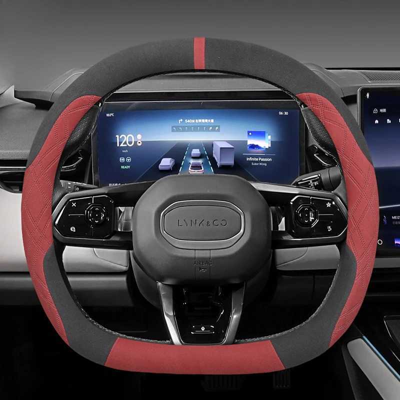 Suede Car Steering Wheel Cover for LYNK CO 06 07 08 Z10 02 2024 2025 Accessories R250603