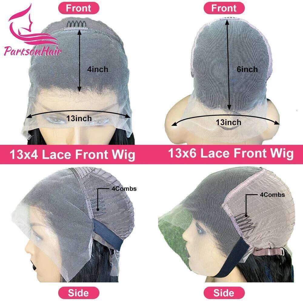 200% Burmese Curly Real 13x4 Front Human Hair Wigs Brazilian Pre-Plucking HD Lace Frontal Wig For Women