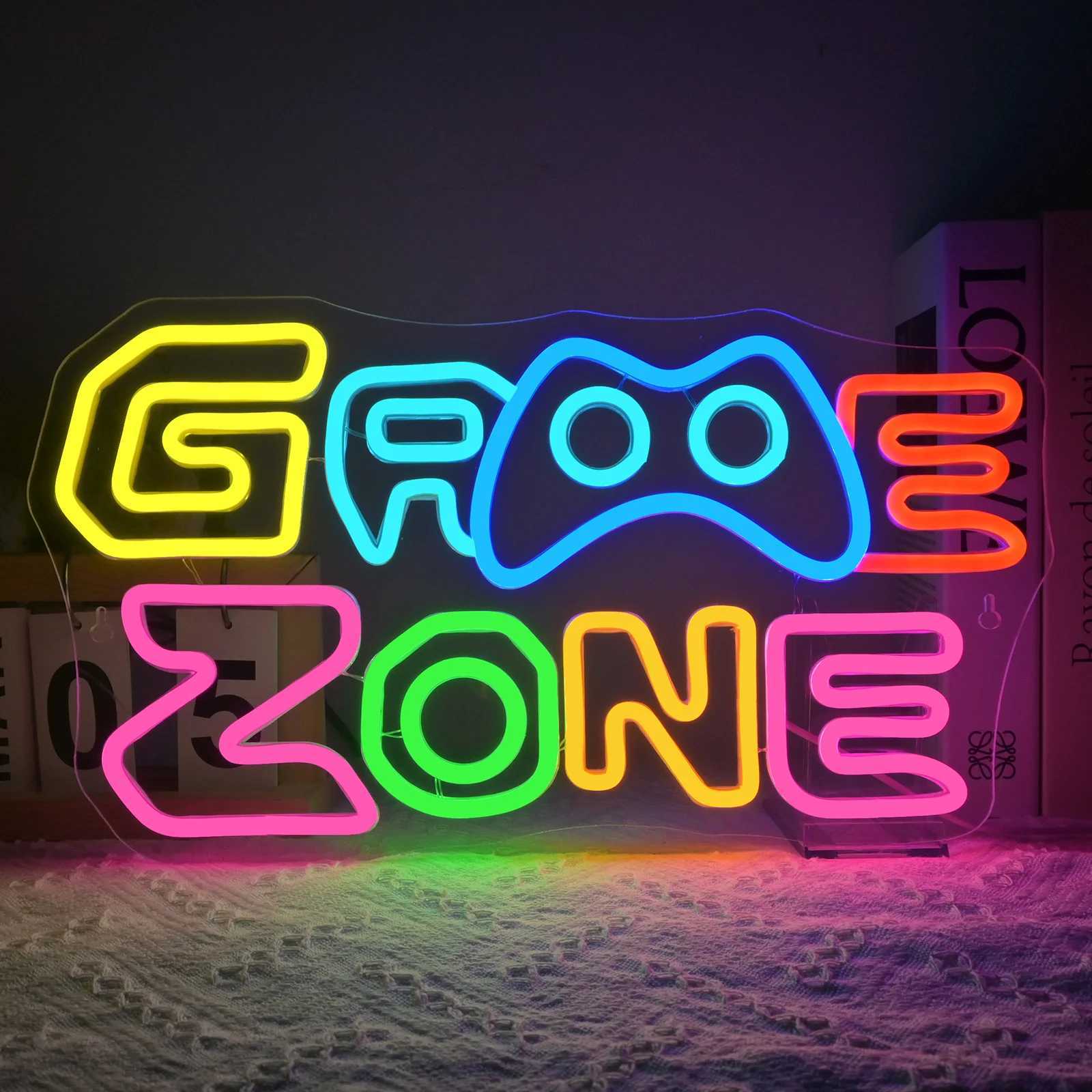 Game Zone Neon Sign Custom Game Room Neon Sign for Boys Room Wall Decor Colorful USB Powered Gamer Gifts for TeensXJ250602