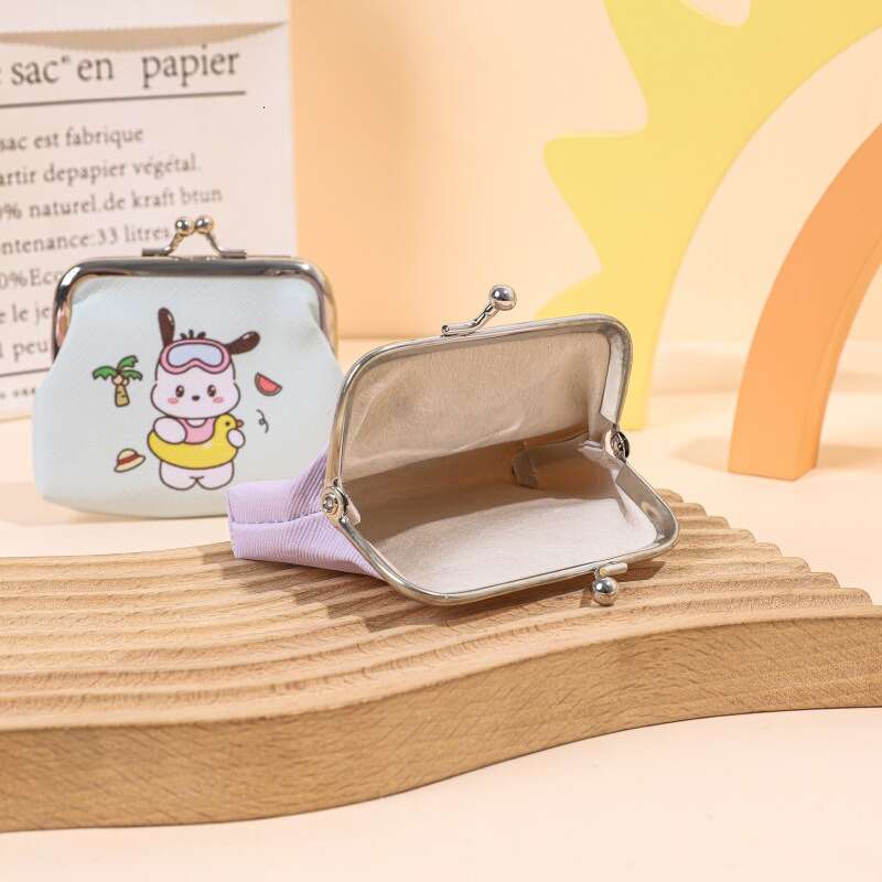 Kuromi Purse for Girls Cartoon Cute Children's Girly Heart Coin Pouch Key Bag Mini Portable