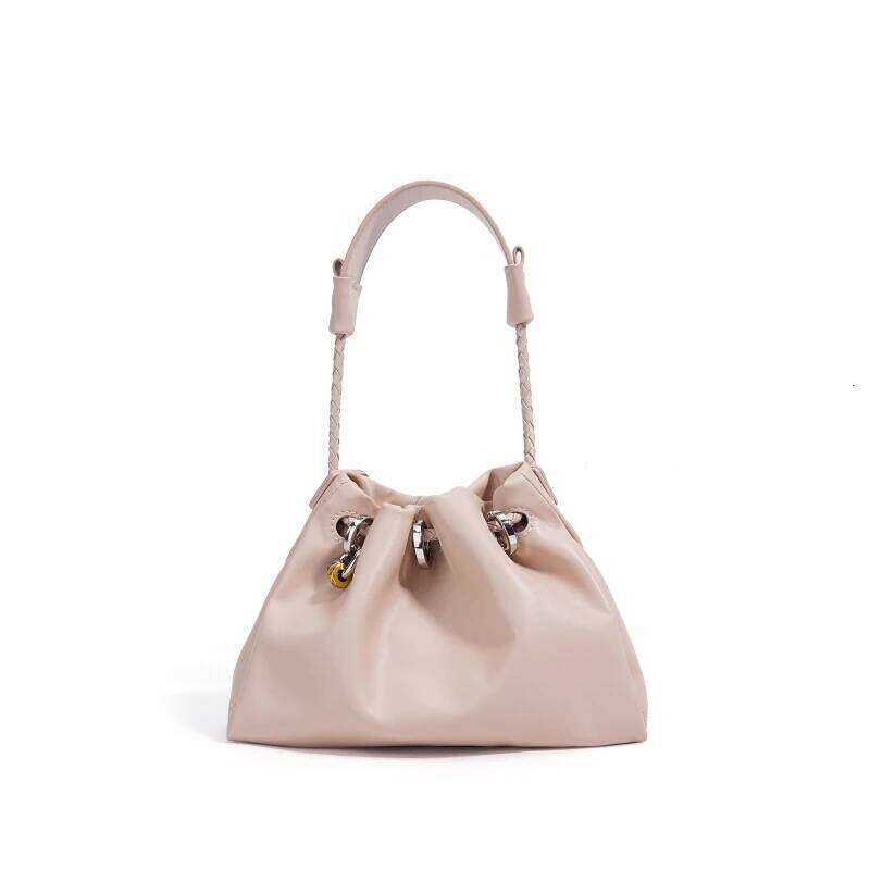 Girls Cloud Handbags Niche Design Women Commuter Shoulder First Layer Genuine Leather Female Small Crossbody Messenger Bags