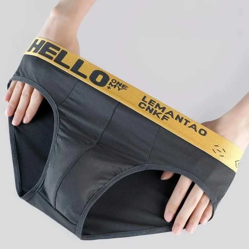 4PCS/set Mens Triangle Pants Breathable Antibacterial Open Crotch Underpants Big Fat Boys Teenagers Hipster Students Loose Shorts W250603