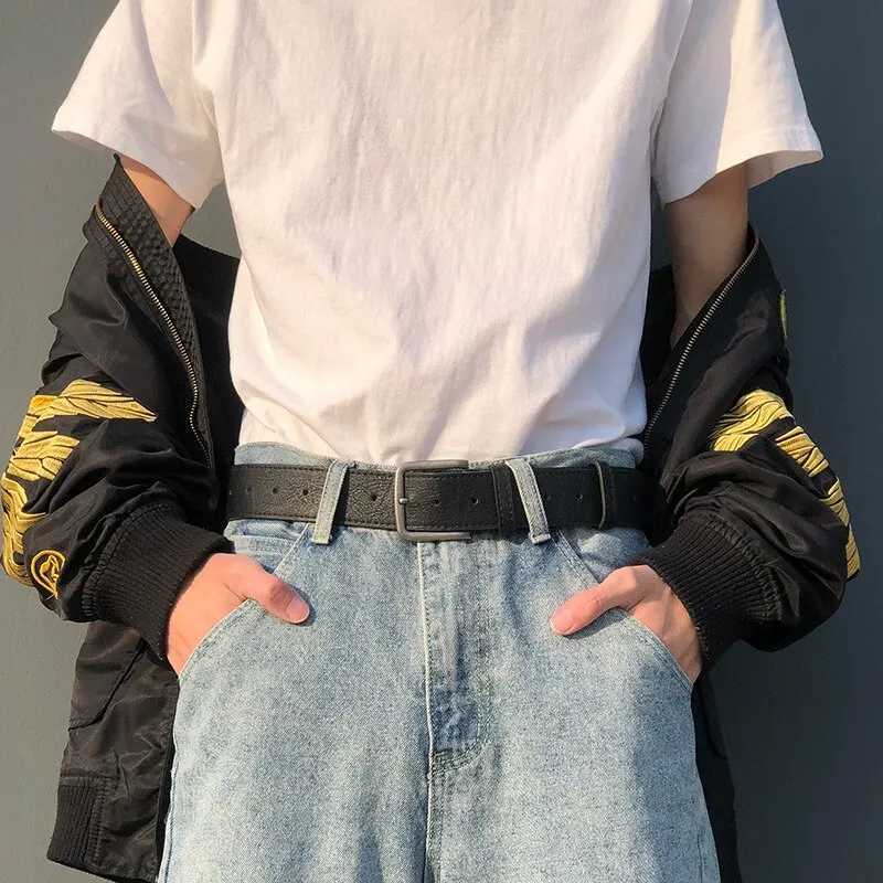 Mens Pu Leather Belt Jeans Classic Adjustable Metal Pom Buckle Belt For Men Gifts Business Leisure XJ250602