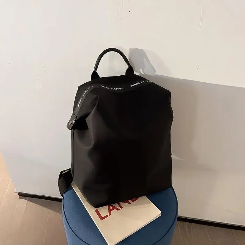 Of The Season Fashionable Minimalist Nylon Canvas Backpack Universal Double Shoulder Bag for Books Simple Versatile 250530