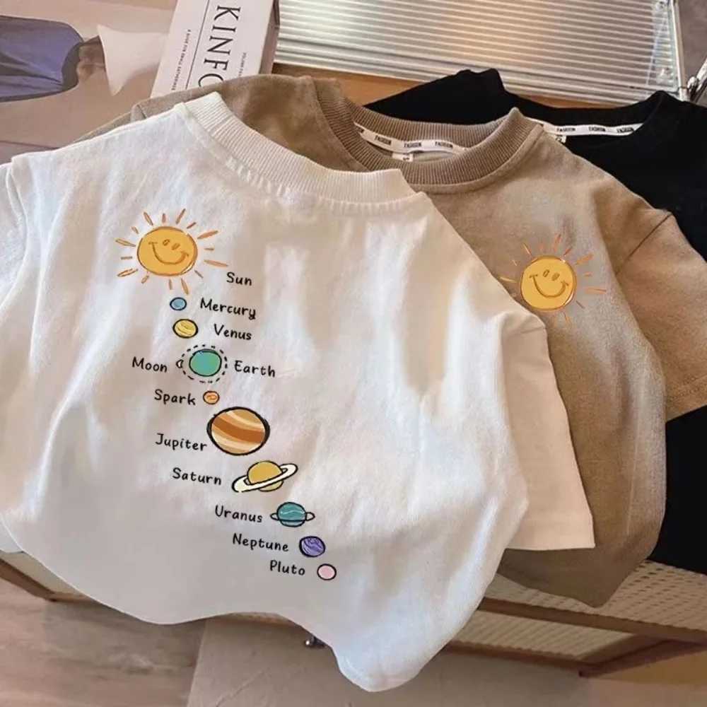 1 Pure Cotton Childrens Short-Sleeved T-Shirt in Summer Thin Bottoming Style Fresh Trendy Comfortable and Versatile T250603