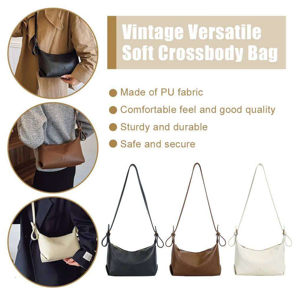 Women's Bags Designer Women Vintage Shoulder Large Capacity Retro Crossbody PU Leather Casual Sling Travel Shopping Work Bag