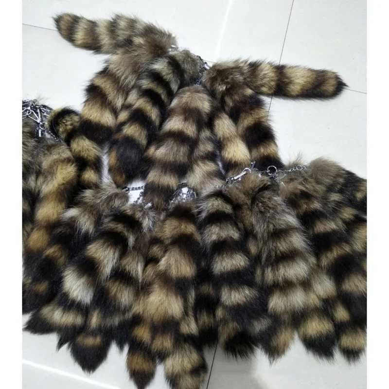 New Fashion Wolf Tail Fur Keychains Unisex Pendant Car Keyring Holder Key Chains Charm Bag Accessories Gifts XJ250602